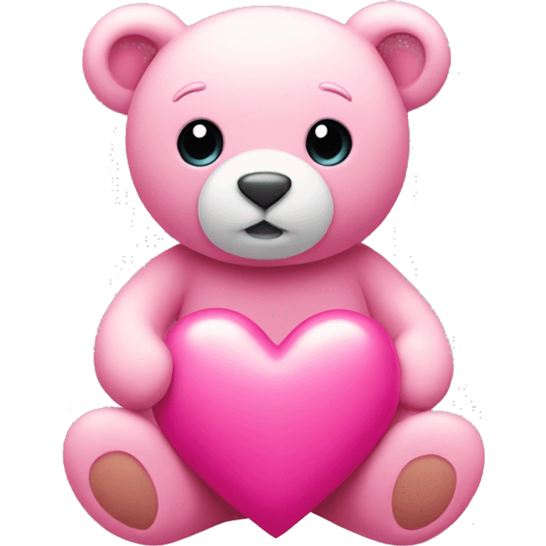 Pink heart and Teddy  emoji