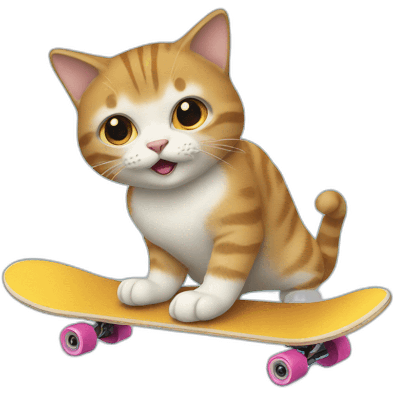 Un chat qui skate emoji