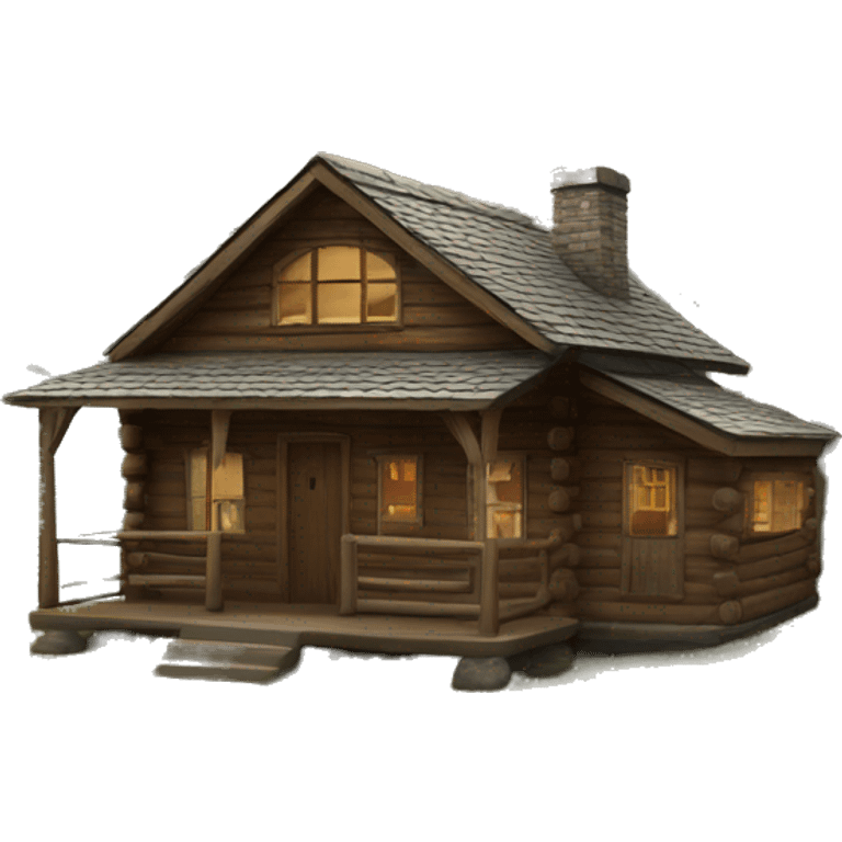 cabin house  emoji