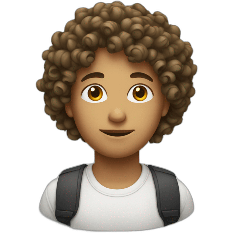 Curly haired  emoji