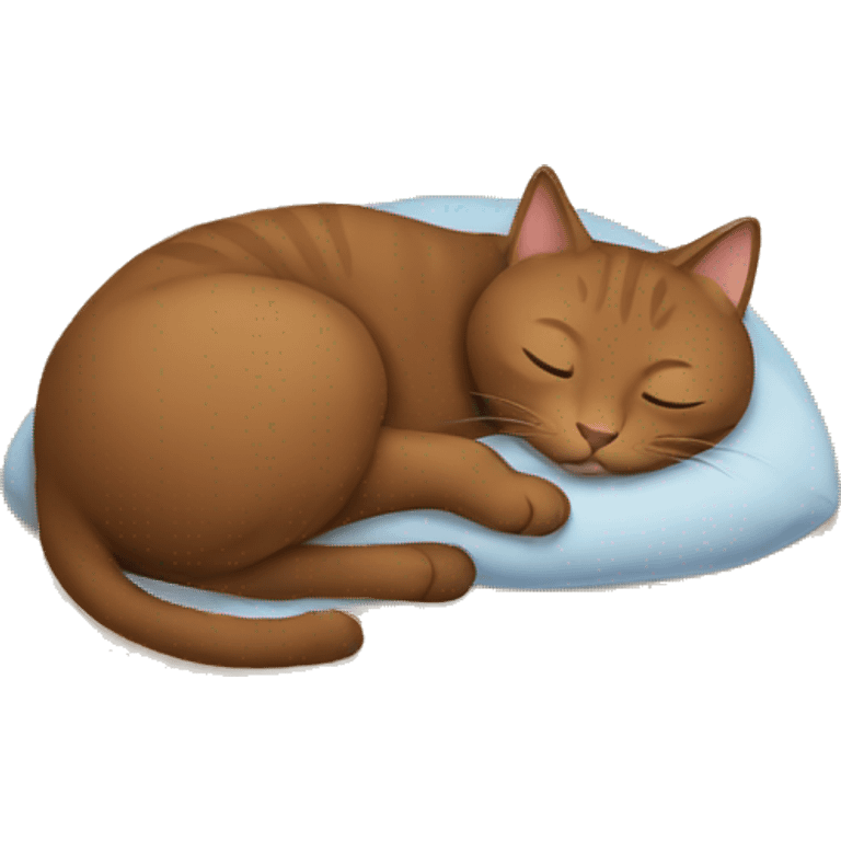 Brown cate sleeping emoji