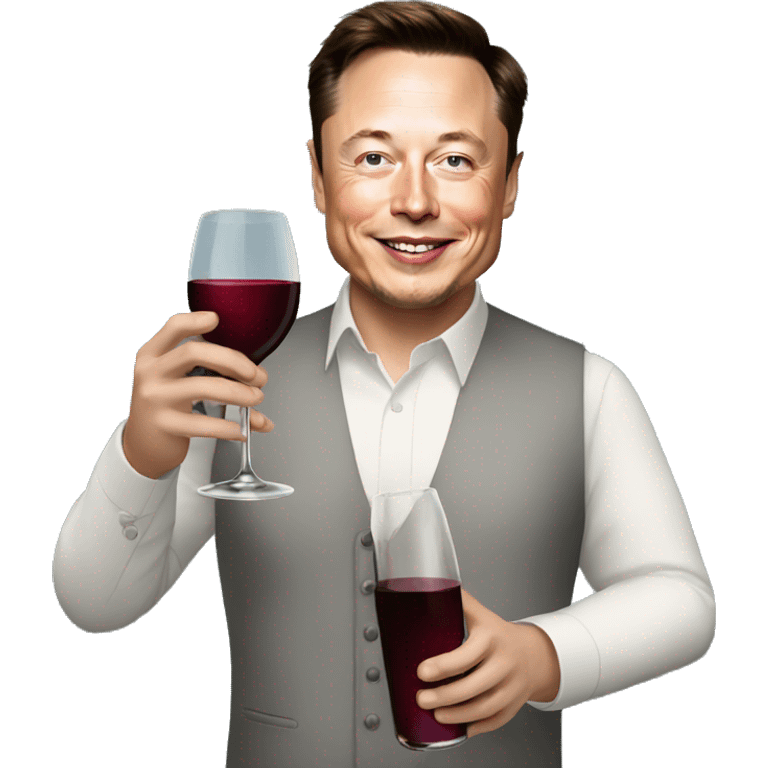 elon musk holding wine emoji