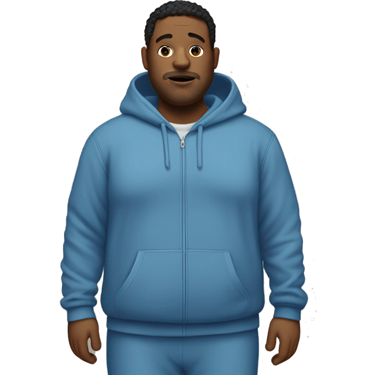 fat man in dirty blue sweatsuit emoji