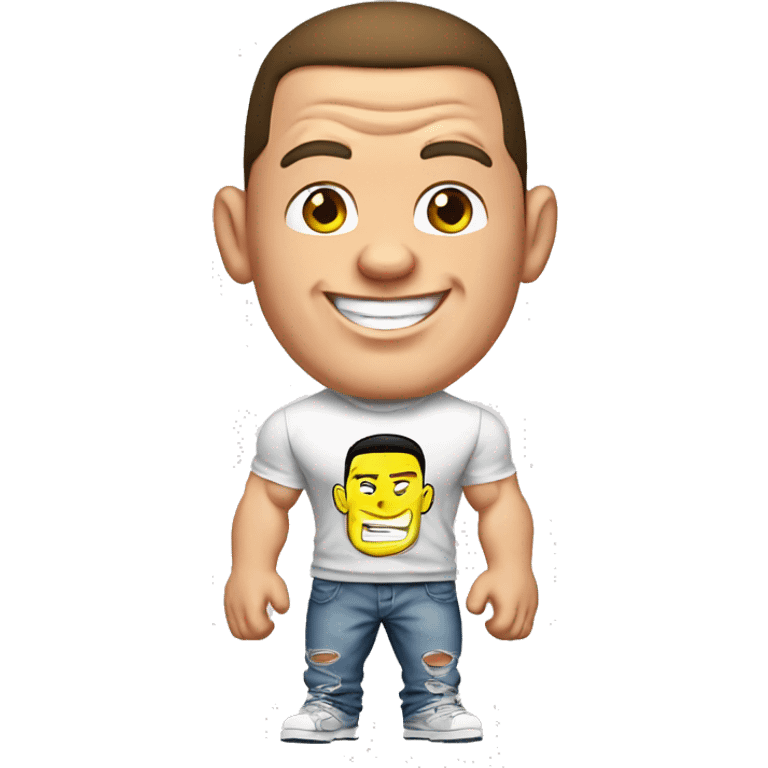 john cena cartoon wearing tee emoji