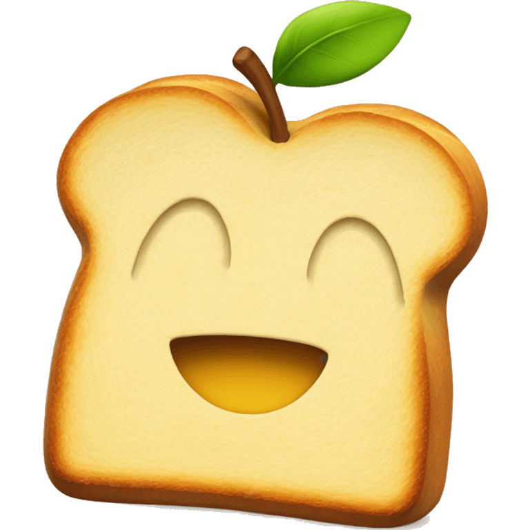 apple with toast emoji