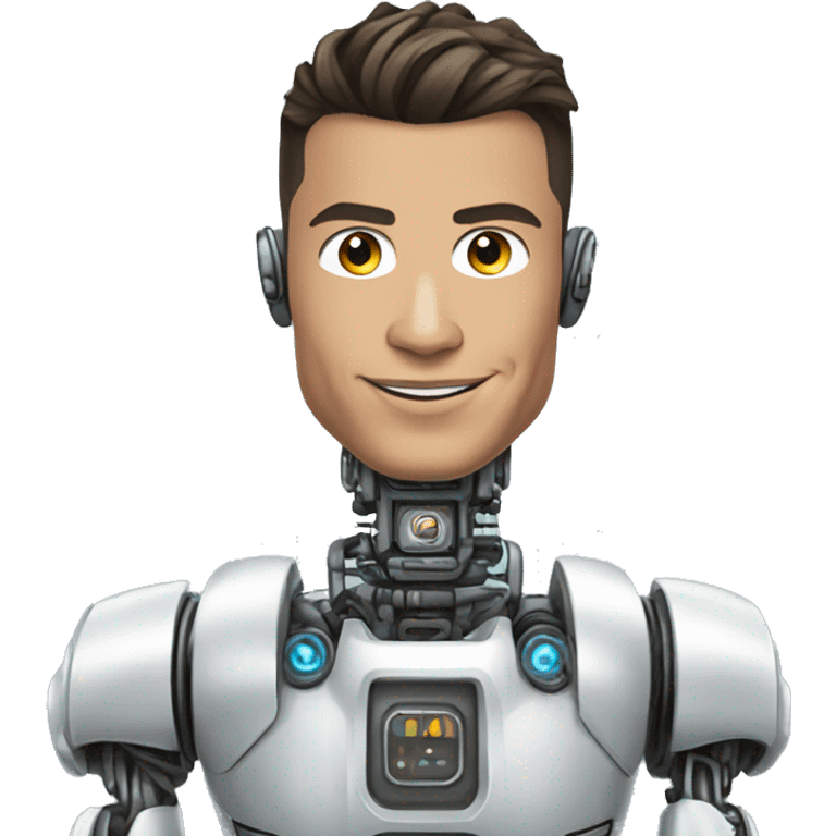 Cristiano Ronaldo in a robot costume emoji