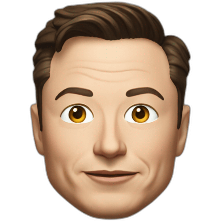 NFT text on Elon musk head emoji