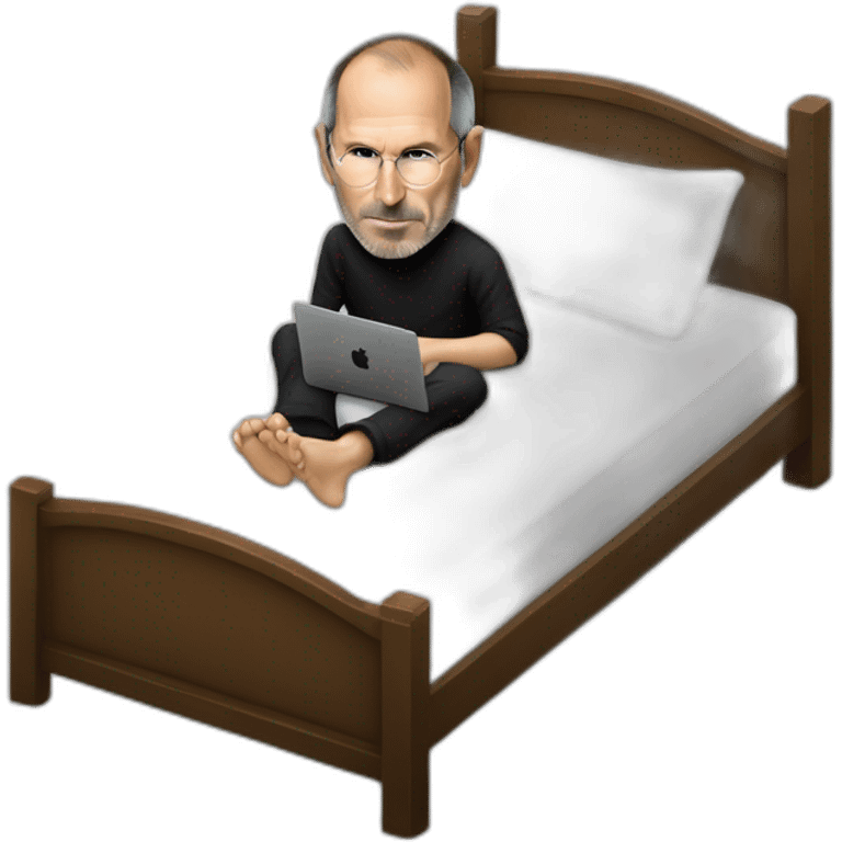 steve jobs acostado en la cama emoji