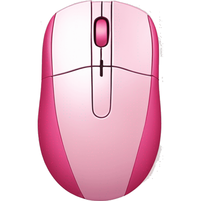 Rose red pink computer mouse with light pink accents  emoji