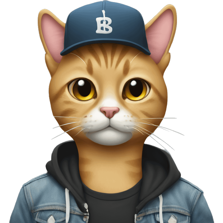 Hip hop style cat emoji