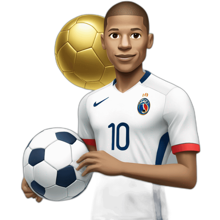 Mbappé avec un ballon d’or emoji