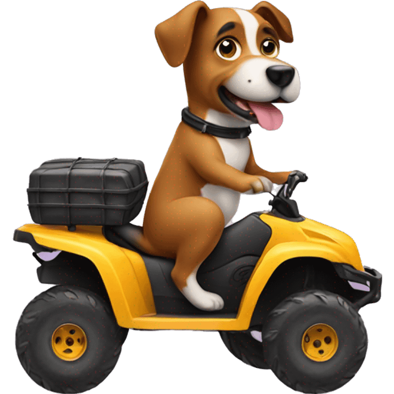 dog riding ATV emoji