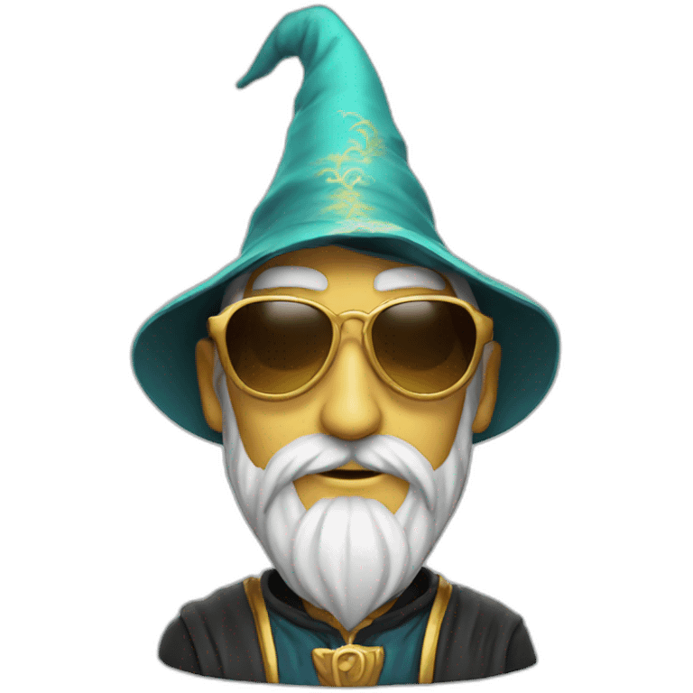 wizard bust sunglasses emoji