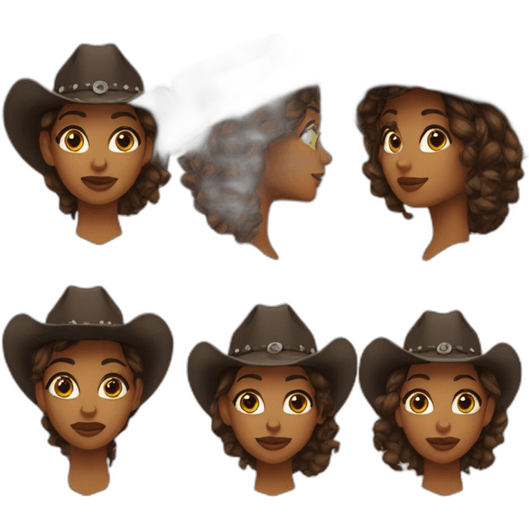 cowgirl straight hair emoji