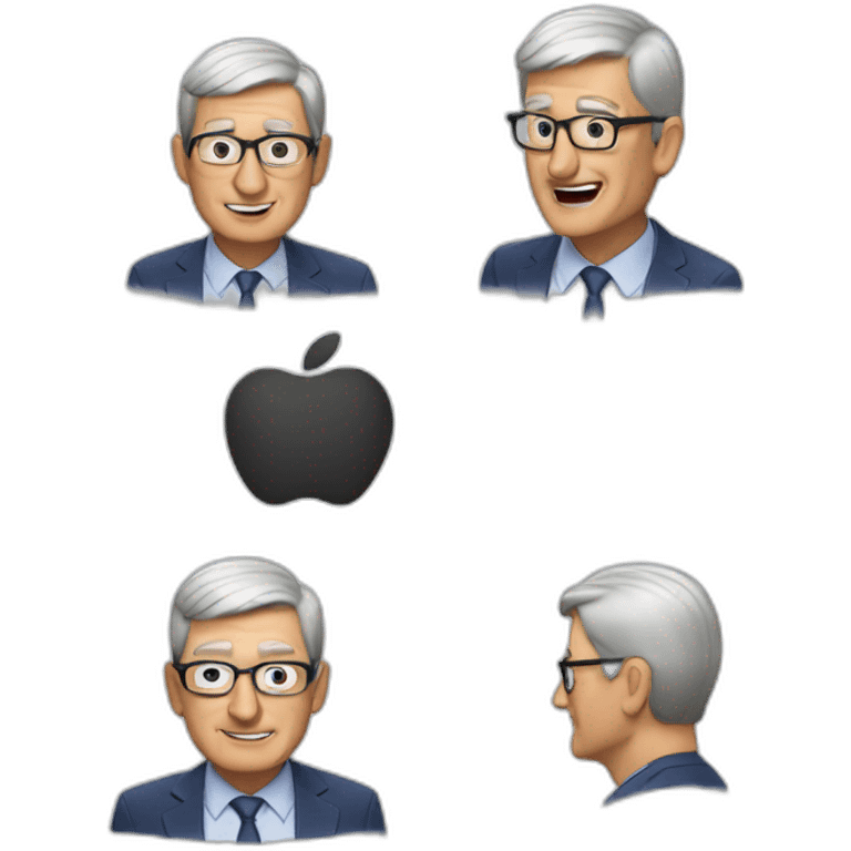 Tim Cook making presentation emoji