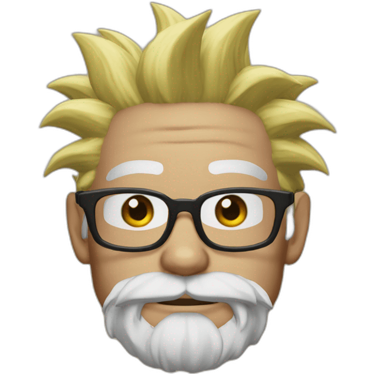 goku with spectacles and beard emoji