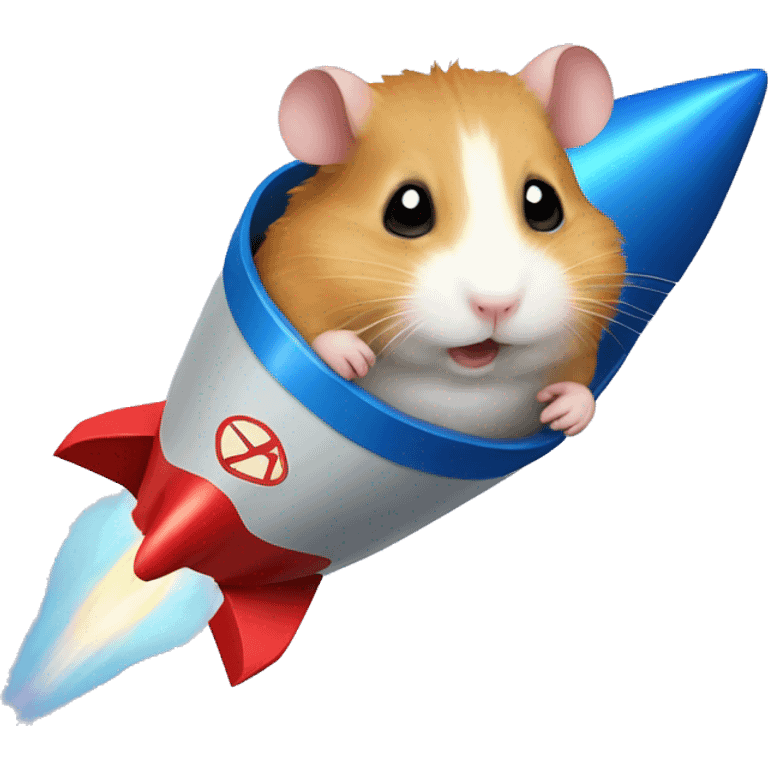 Hamster on Lance rocket emoji