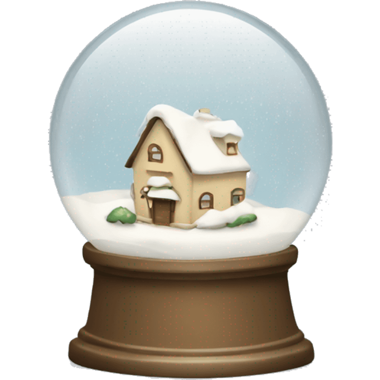 Beige snow globe emoji