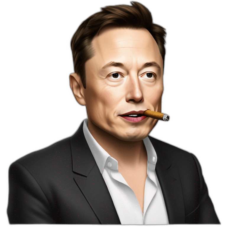 Elon musk avec un cigare  emoji