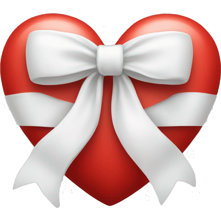 Red heart with a white bow emoji