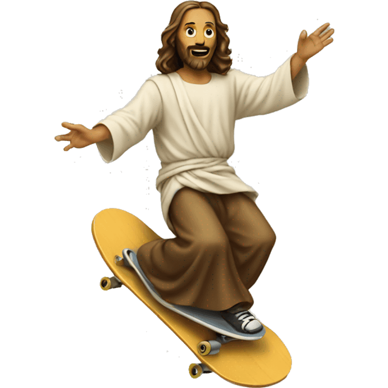 Jesus skateboarding emoji