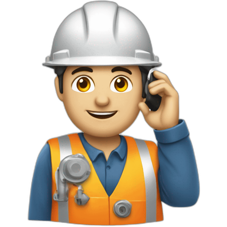 ingeniero en petroleo con telefono emoji