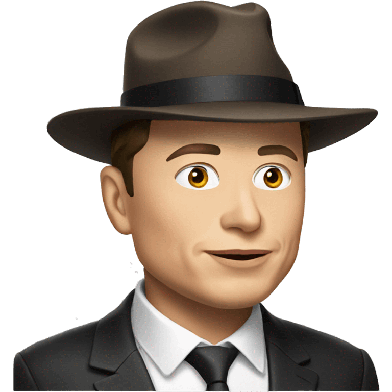 Elon musk with hat emoji