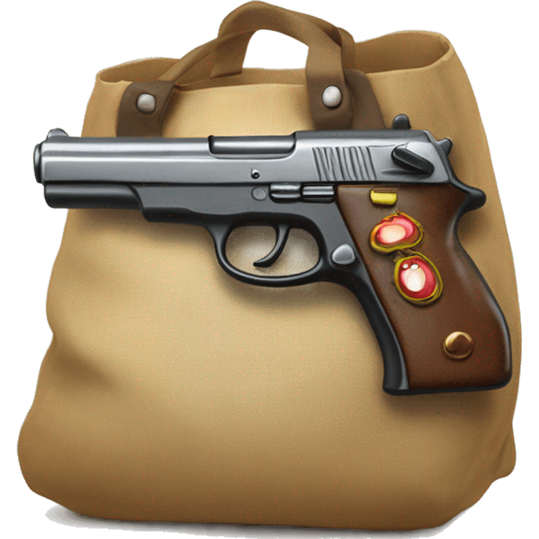 Pistolet dans un sac  emoji