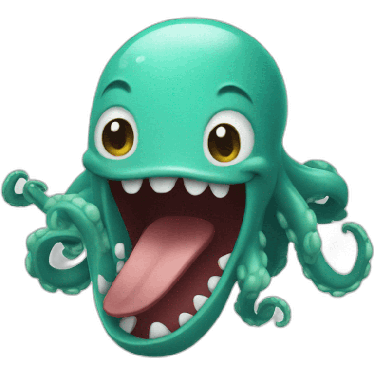 cute kraken laugh emoji