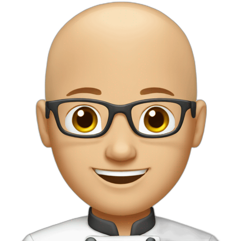 bald-young-chef-happy emoji