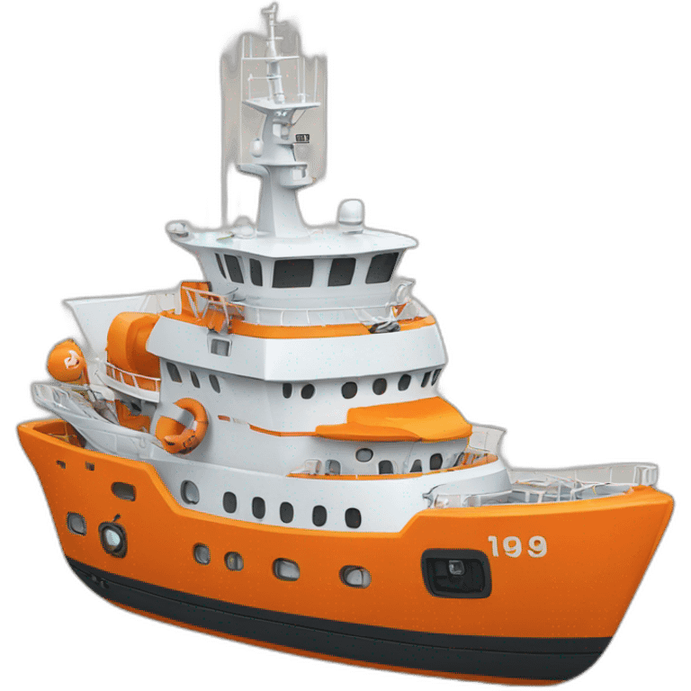 orange rescue ship emoji