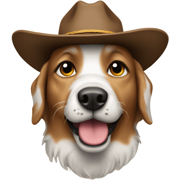 Dog with cowboy hat emoji