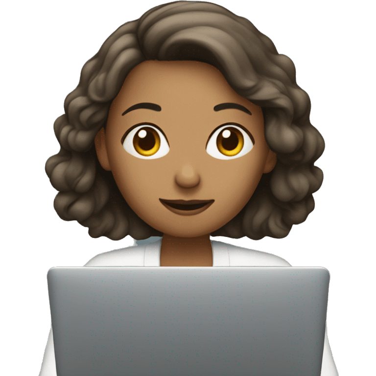 A woman who uses a laptop emoji