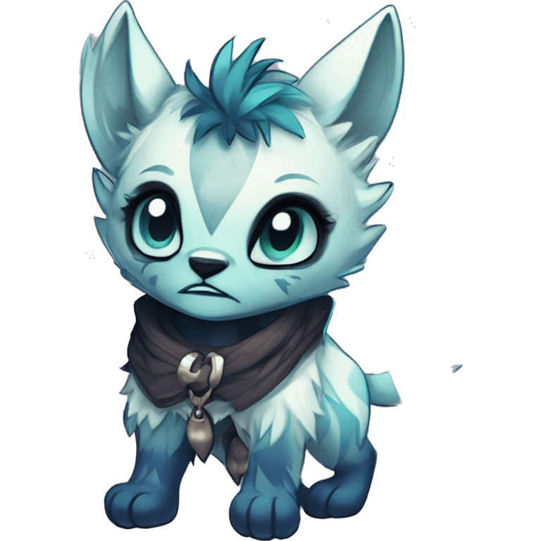 Cool cute Kawaii edgy fantasy shiny animal  fursona Fionbri vernid by griffsnuff & LiLaiRa & Falvie full body emoji