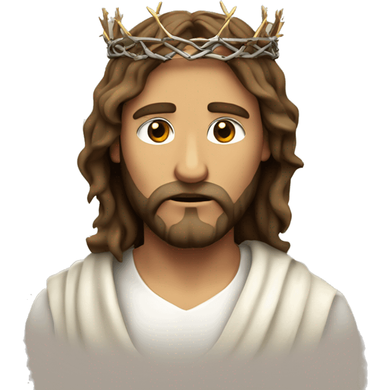 Jesus Christ wearing the crown of thorns emoji