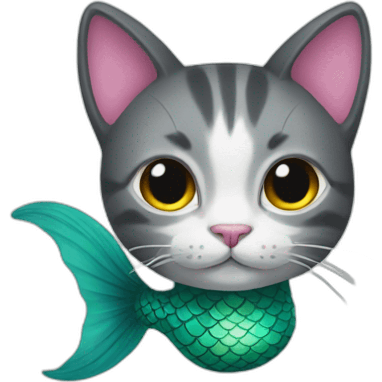 cat with a mermaid tail emoji