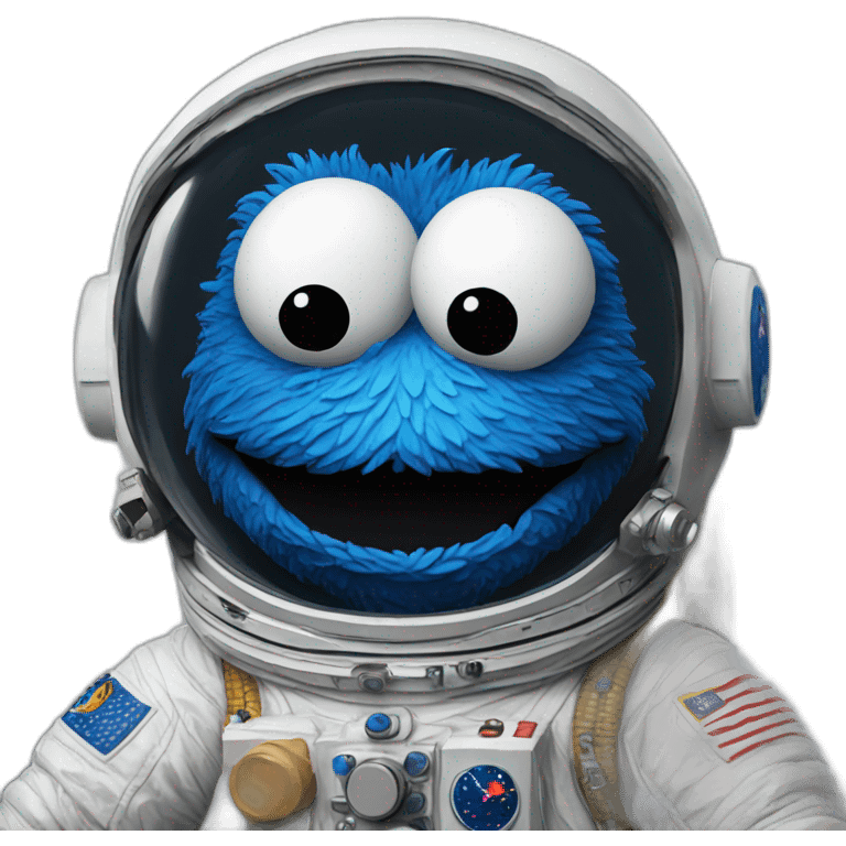 cookie monster astronaut emoji