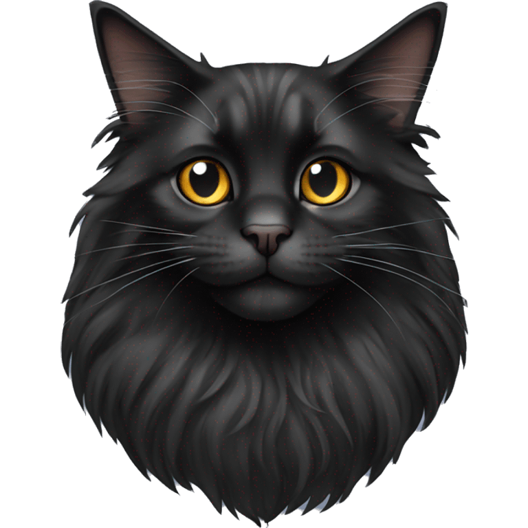 Black Maine Coon emoji