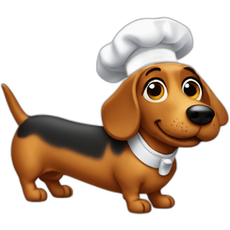 wiener dog chef emoji