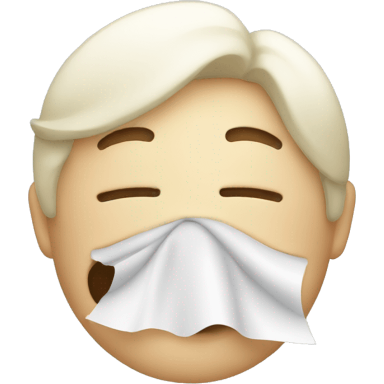 Sneezing with sleep emoji