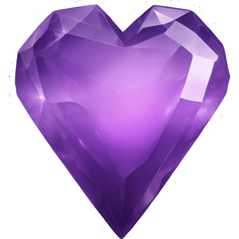 Amethyst crystal heart emoji