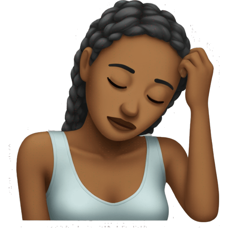 Exhausted woman emoji