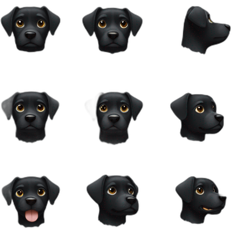 a locked black dog emoji