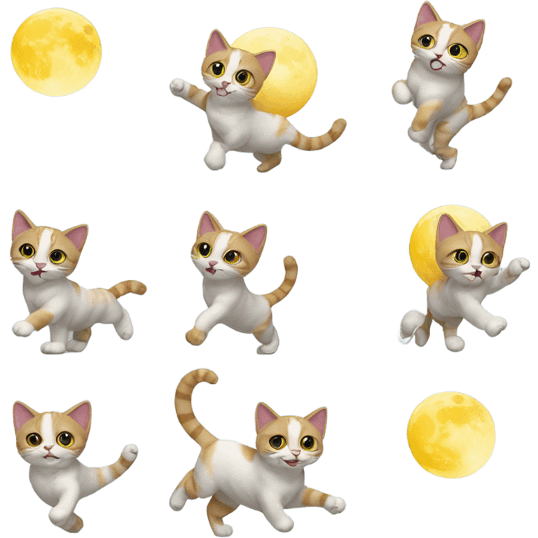 Cat doing moon walk emoji