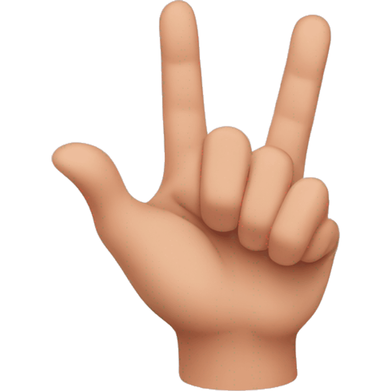 Hand with thumb, middle and pinky closed  emoji