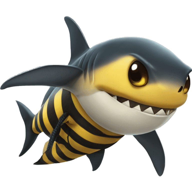 Shark bee emoji