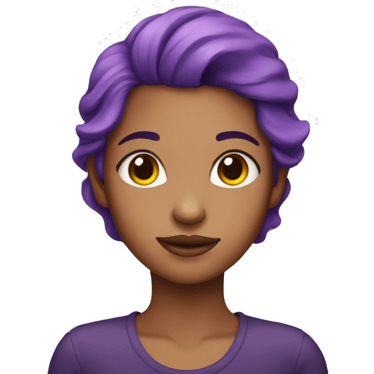 Girl with purple hair  emoji