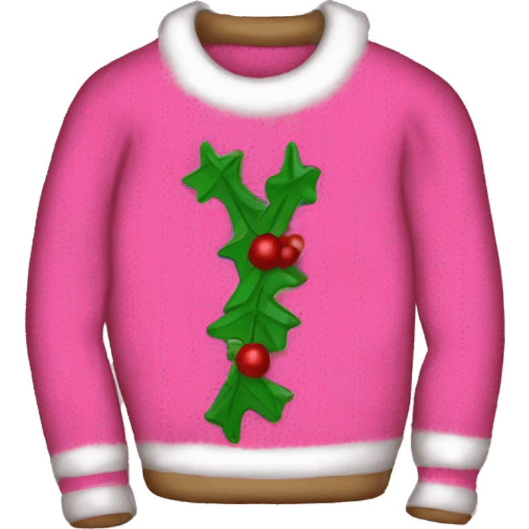 pink ugly Christmas sweater emoji