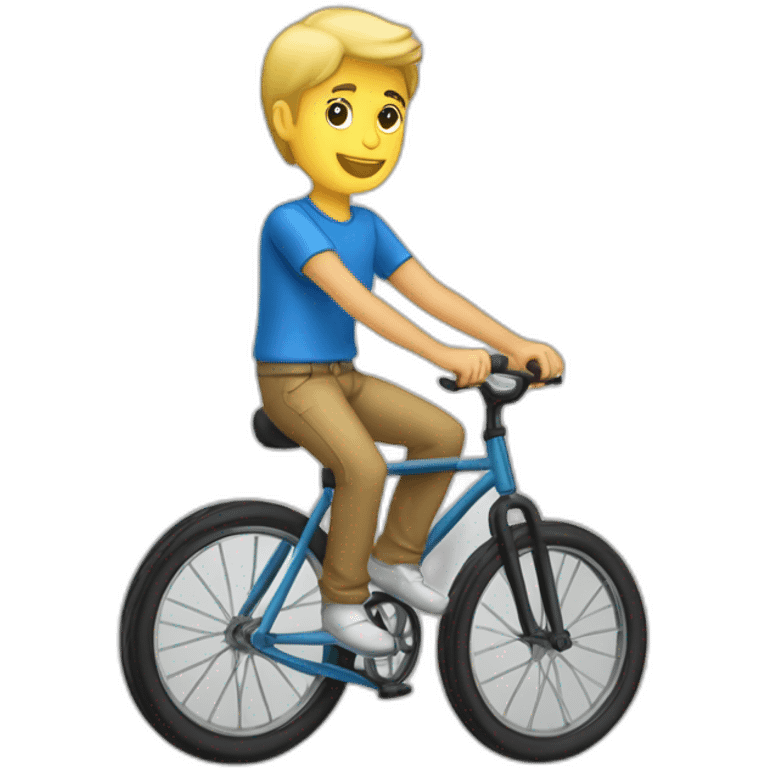 causasian blonde male unicycle emoji