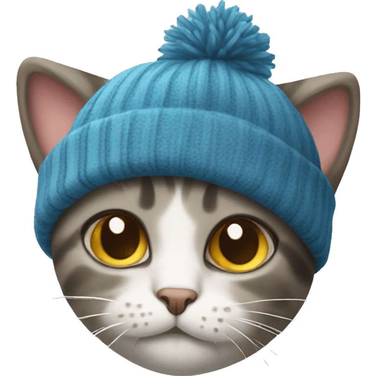 Cat wearing toque emoji